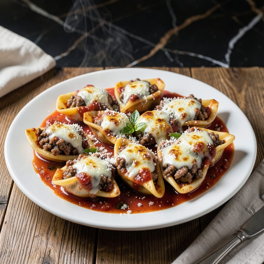 Jumbo Shells Recipe With Ground Beef: Stuffed Pasta with Rich Meat Filling