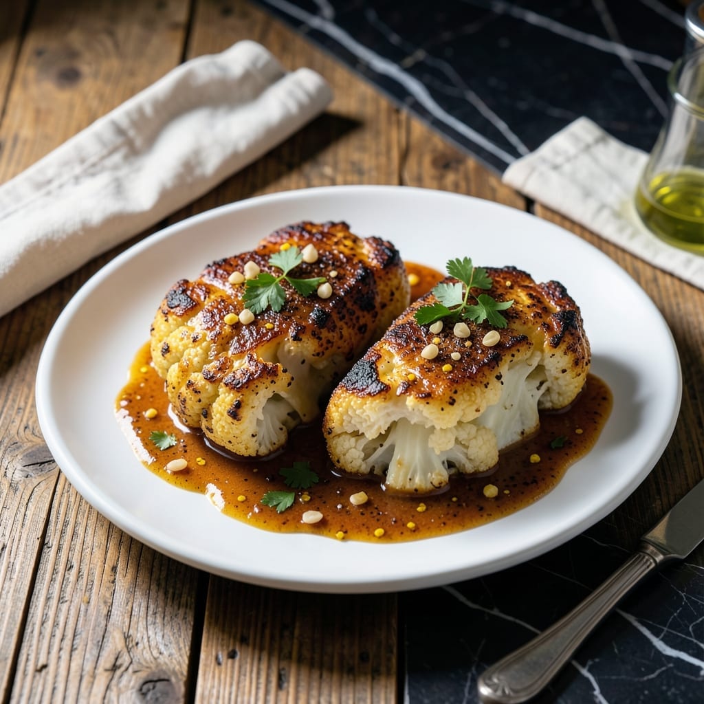 Cauliflower Steak Recipe With Sauce: Thick Slices With Bold Flavor