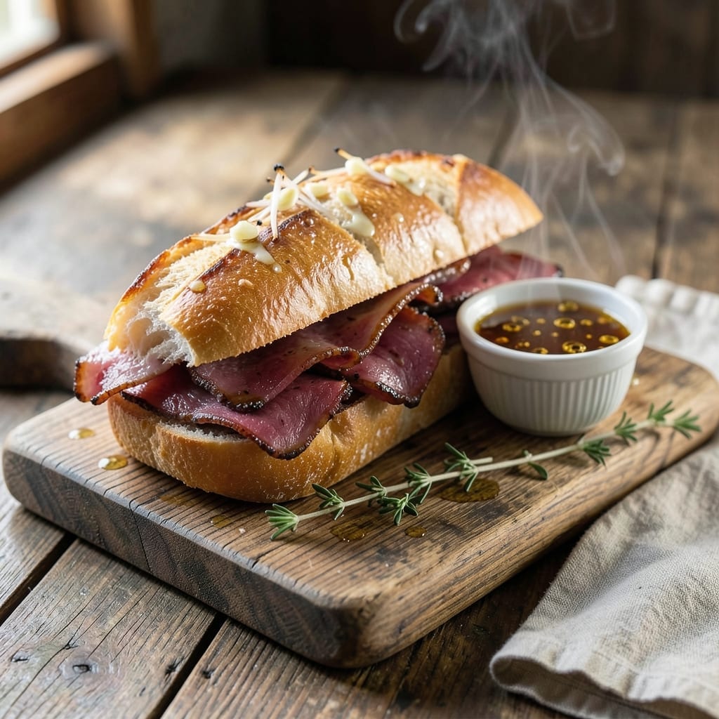 French Dip Recipe With Deli Roast Beef: Au Jus Soaked to Perfection