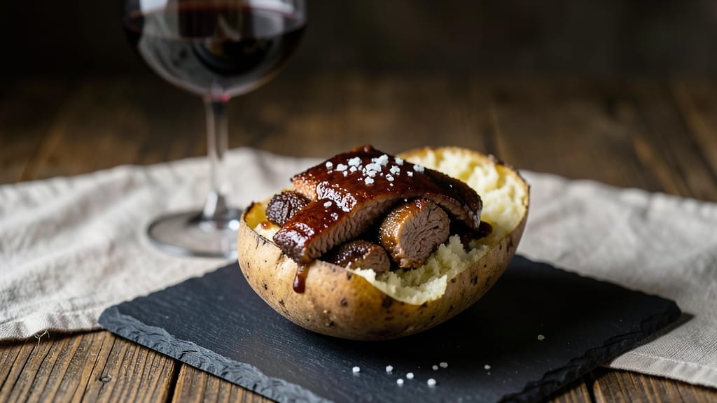 Brisket Baked Potatoes Recipe: Smoky Meat Loaded With Buttery Mash