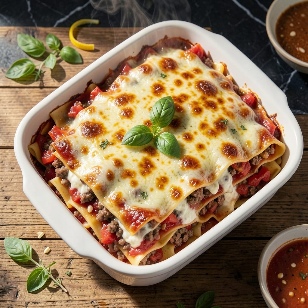 Ronzoni Oven Ready Lasagna Recipe on Box: Box-to-Table Convenience with Rich Meat Sauce