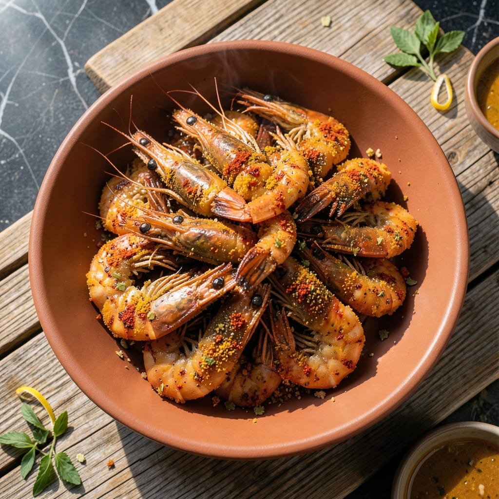 Fried Prawns Recipe Indian: Spiced Crust with Zesty Chutney