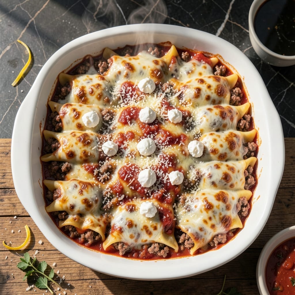 Manicotti Recipe With Ground Beef: Cheesy Layers of Italian Indulgence