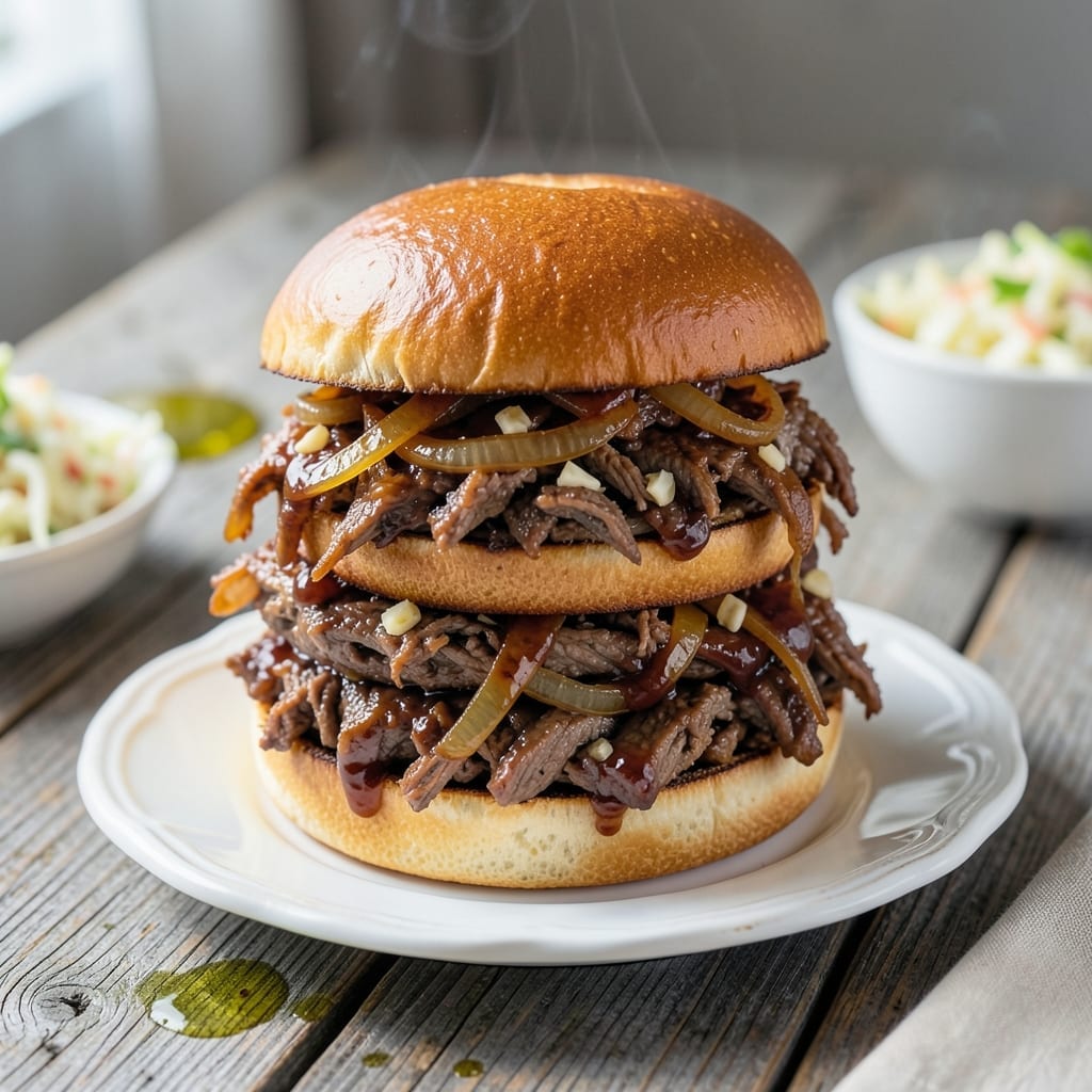 Crock Pot BBQ Beef Sandwiches Recipe Easy Kid Friendly: Slow-Cooked Shredded Delight