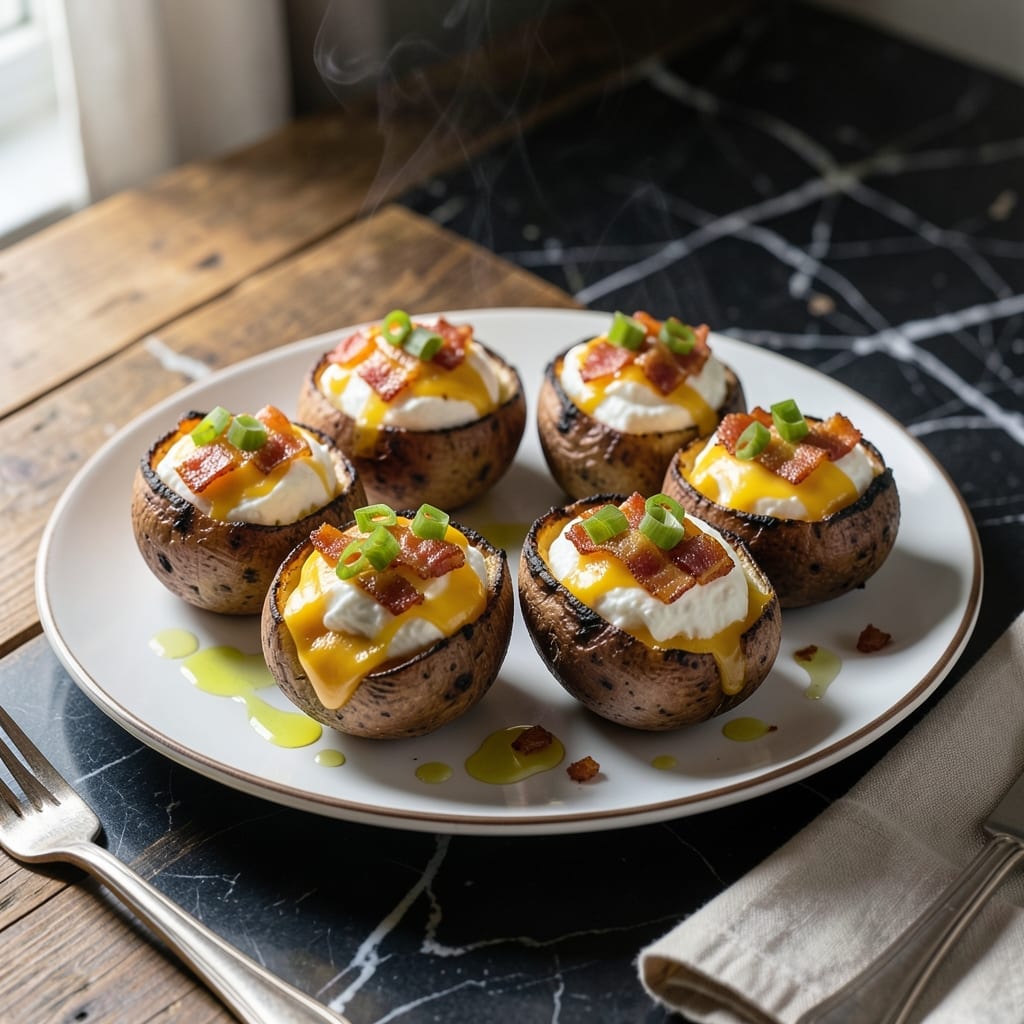 Grilled Twice Baked Potato Recipe: Crispy Skins and Creamy Loaded Centers