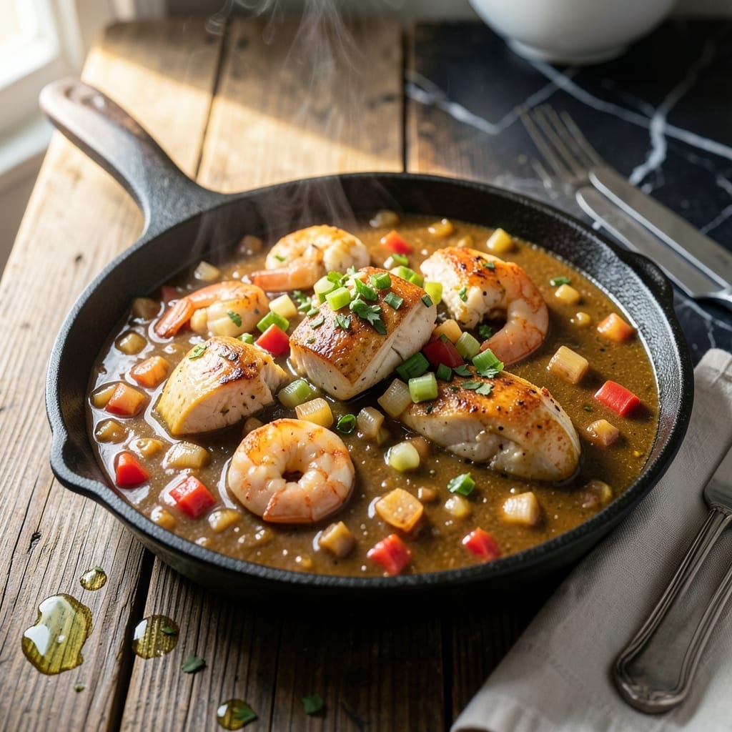 Chicken And Shrimp Etouffee Recipe: Creole Spice With Rich Roux Base