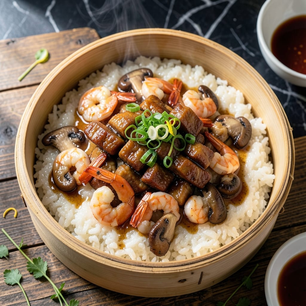 Loh Mai Fan Recipe Rice Cooker: Steamed Rice Noodle Rolls in One Pot