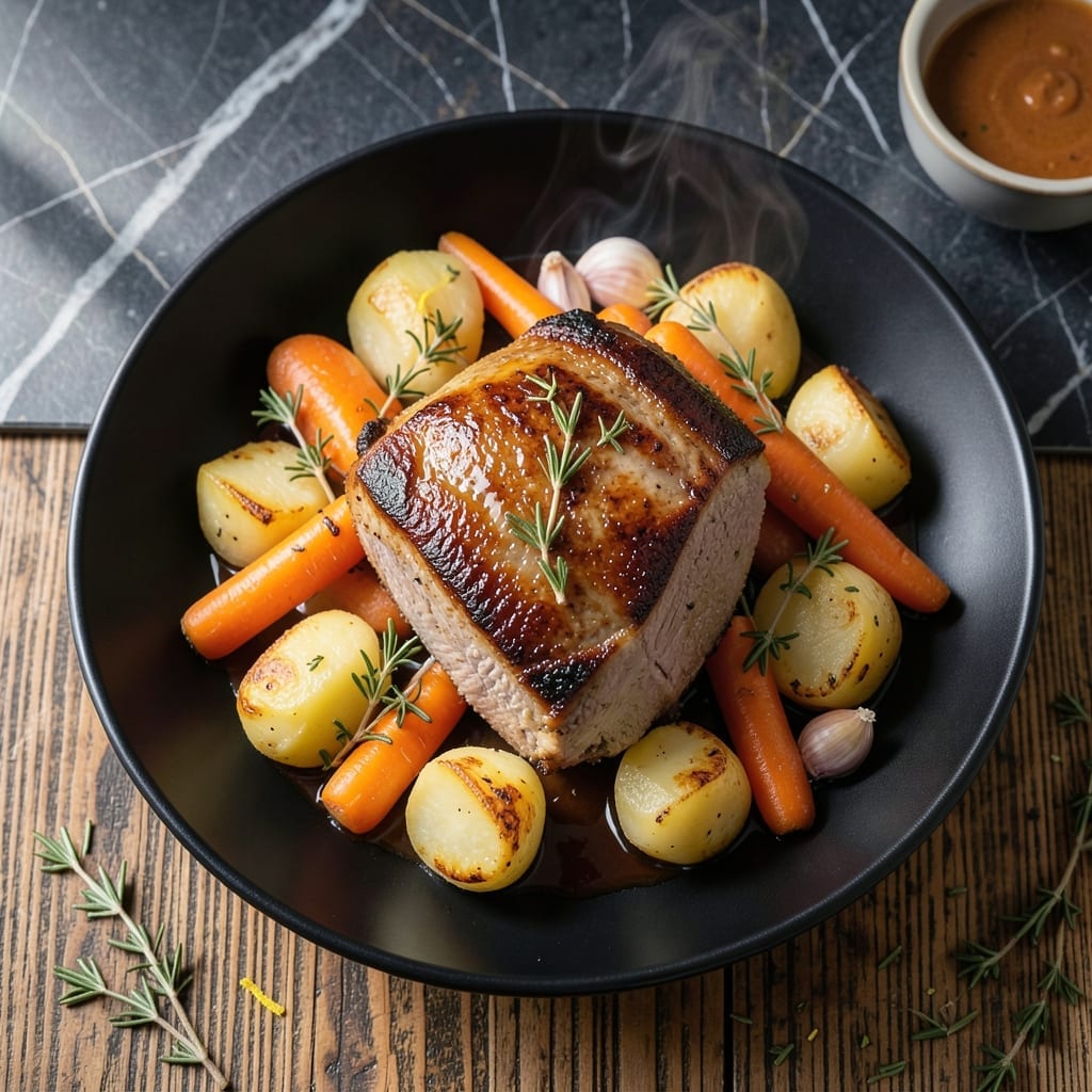 Pork Loin Roast Recipe With Potatoes And Carrots: Herb-Crusted One-Pan Meal