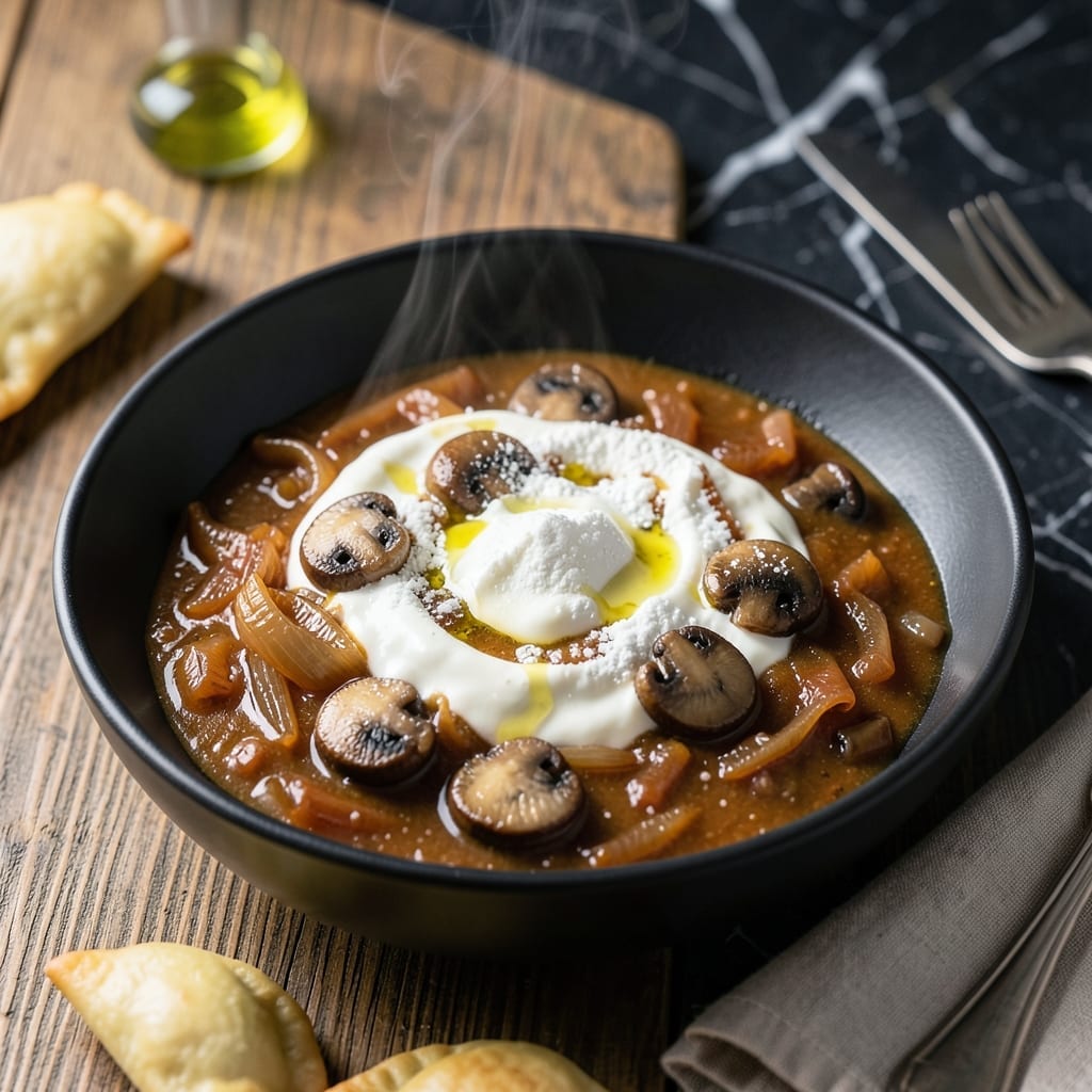 Pierogi Sauce Recipe: Rich Buttery Onion and Mushroom Gravy