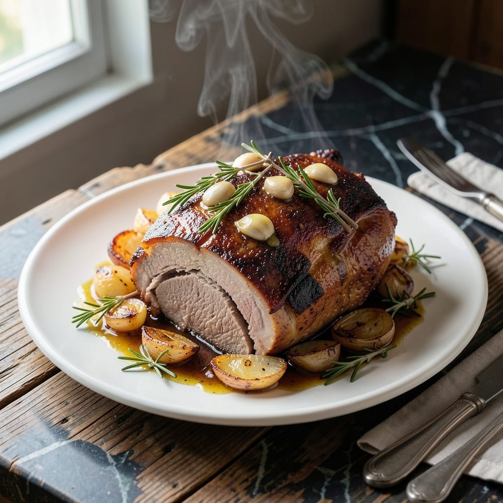 Garlic Pork Roast Recipe Slow Cooker: Herb-Infused Fall-Off-The-Bone Tenderness