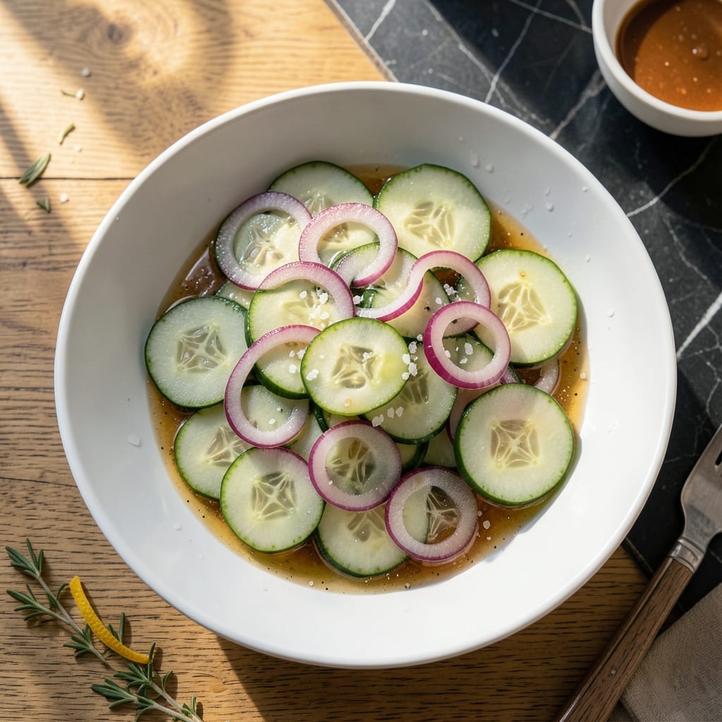 Cucumber and Onion Salad Recipe With Apple Cider Vinegar: Tangy Crunch in Every Bite