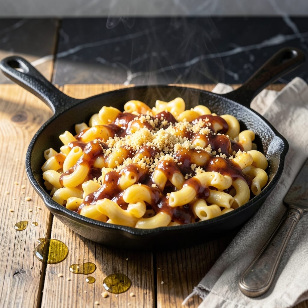 Barbecue Mac And Cheese Recipe: Smoky Cheese Pull in Every Bite