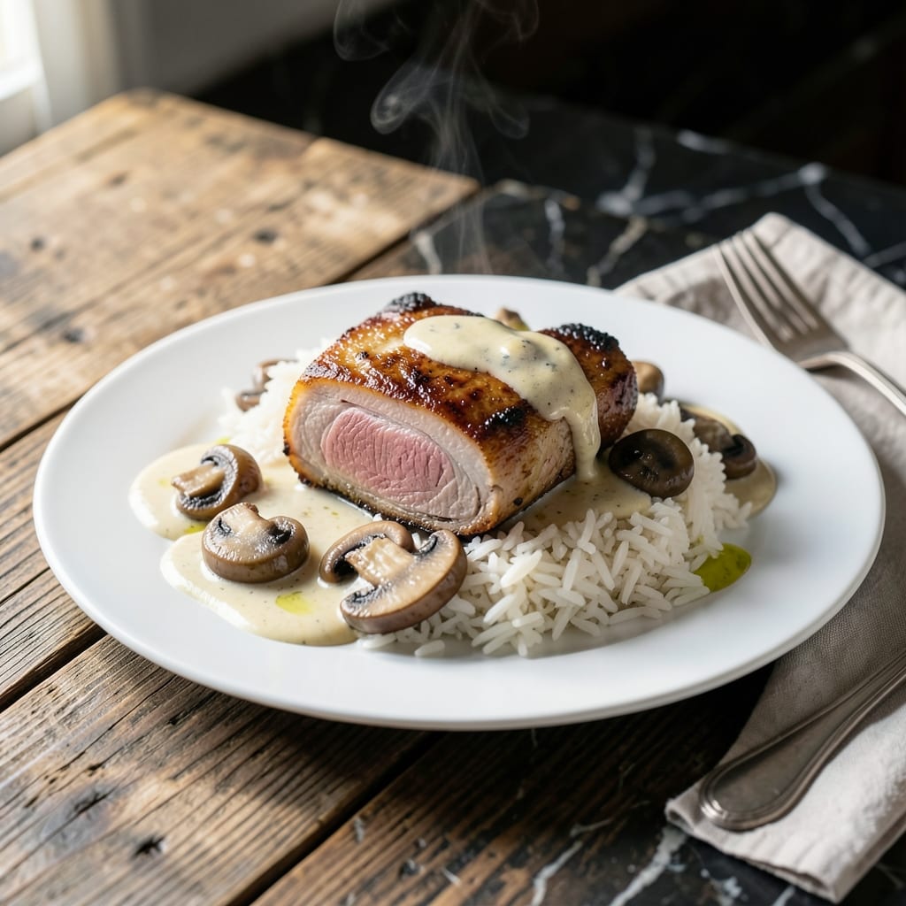 Pork Chop Rice Cream of Mushroom Recipe: Savory One-Pan Comfort