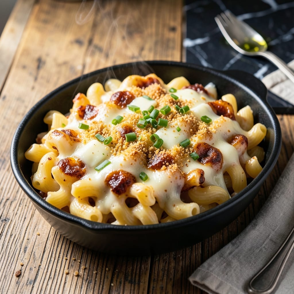 Mac And Cheese Recipe With Gouda And White Cheddar: Ultra Creamy Three-Cheese Indulgence Mac And Cheese Recipe With Gouda And White Cheddar: Ultra Creamy Three-Cheese Indulgence