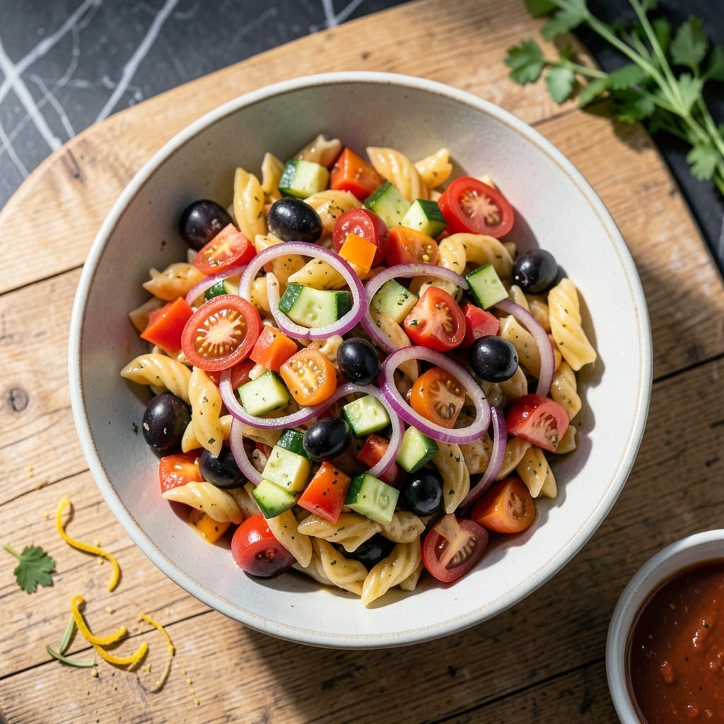 Classic Pasta Salad Recipe With Italian Dressing: Zesty Garden Colors in Every Forkful