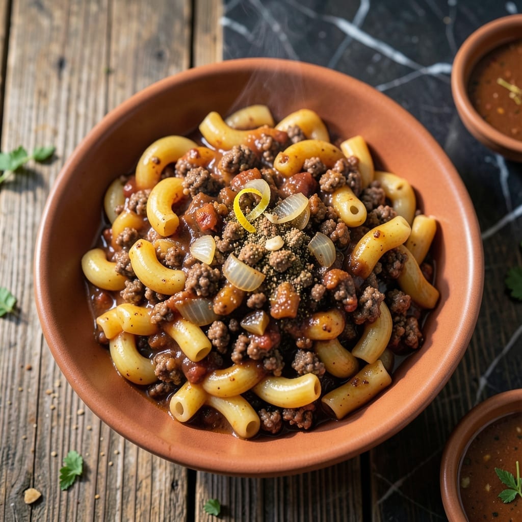 Recipe for Chili Mac With Ground Beef: Cheesy One-Pot Family Favorite
