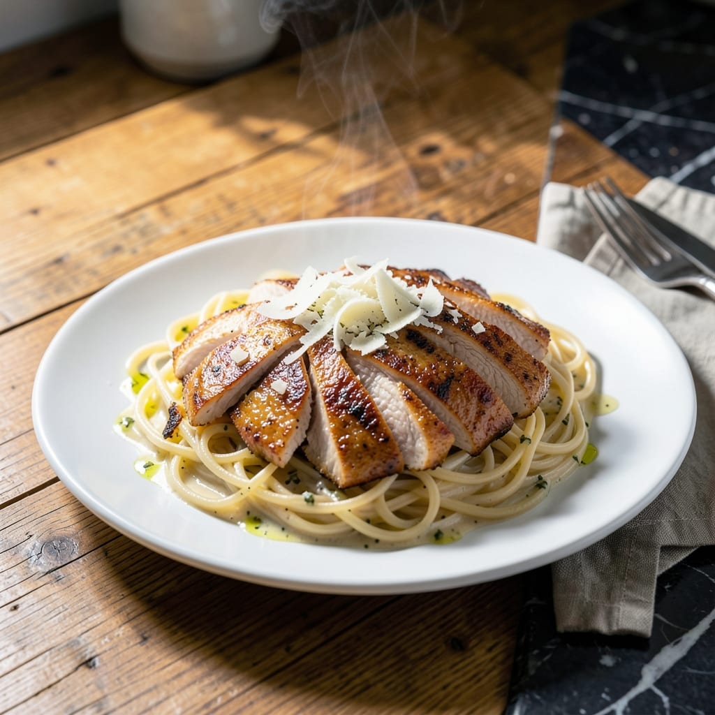 Easy Garlic Parmesan Chicken Pasta Recipe: Light Yet Satisfying Weeknight Meal Easy Garlic Parmesan Chicken Pasta Recipe: Light Yet Satisfying Weeknight Meal