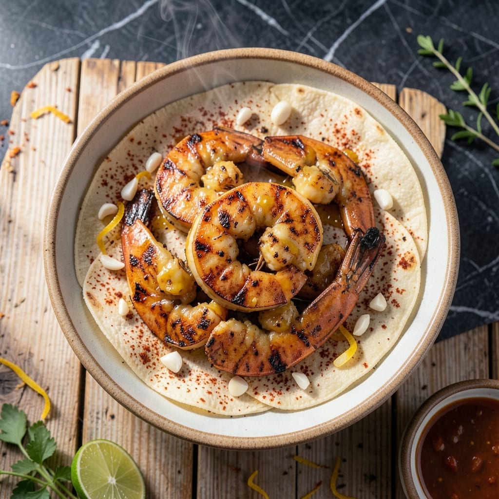 Grilled Baja Shrimp Taco Recipe: Zesty Lime and Chili Crunch