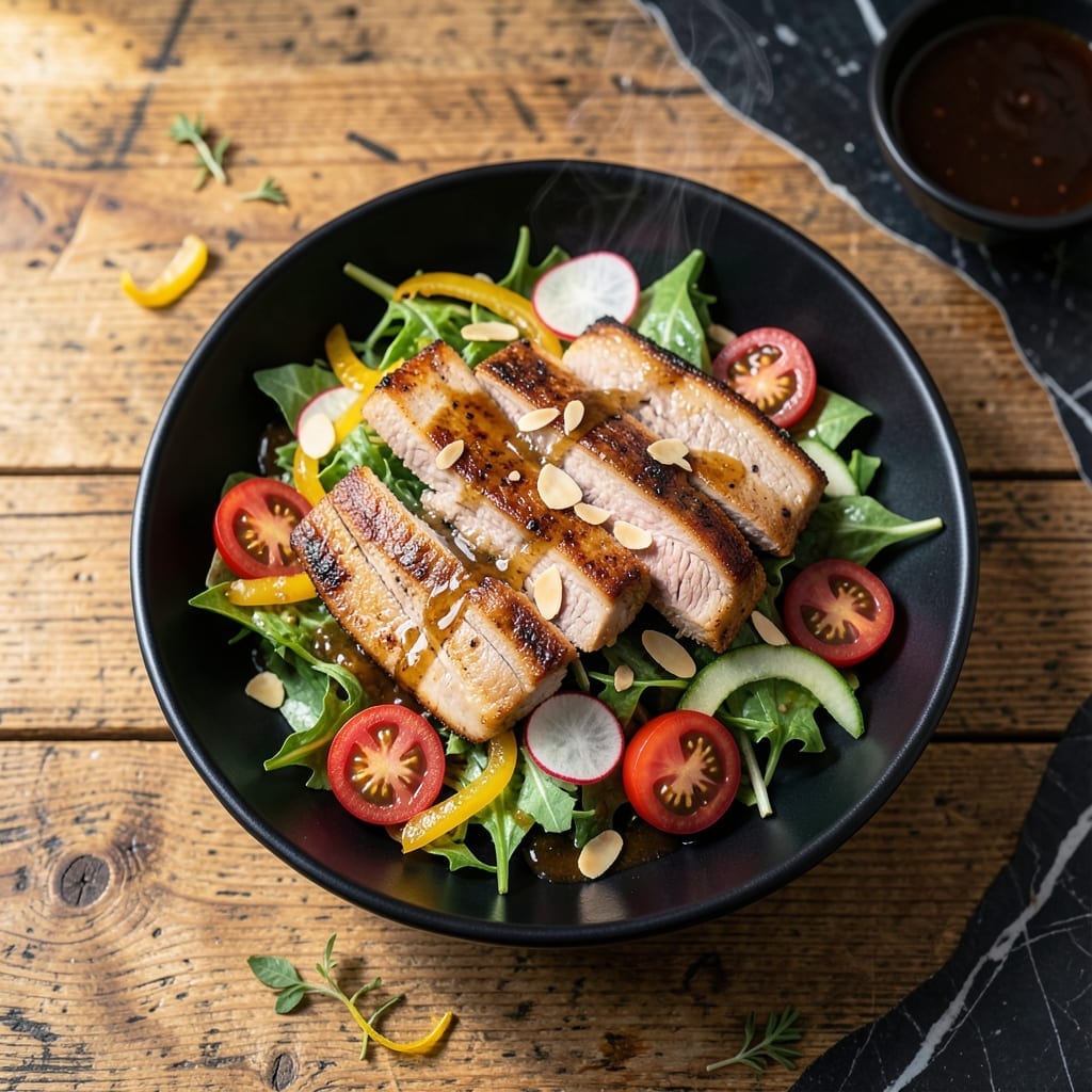 Grilled Pork Salad Recipe: Smoky Protein Over Garden Freshness