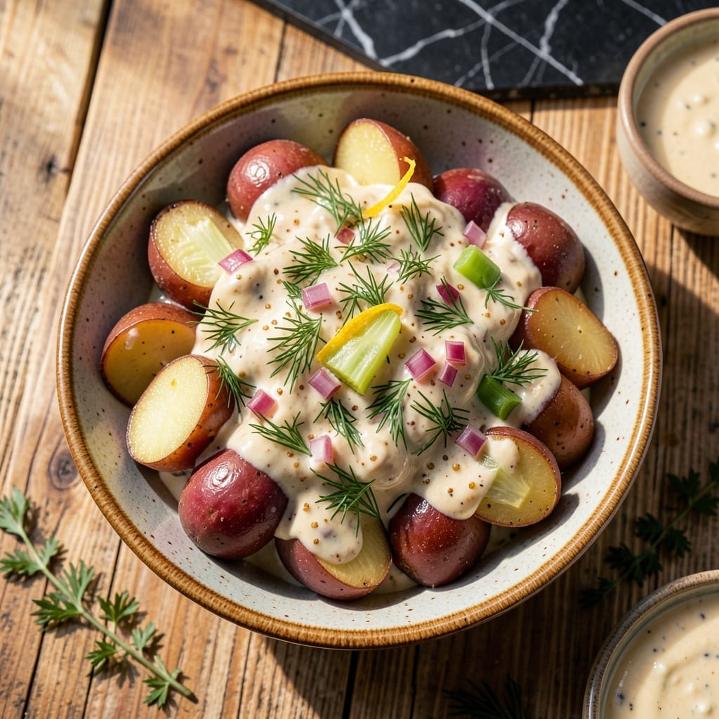 Potato Salad Recipe With Red Potatoes: Creamy Dill and Tangy Mustard Twist