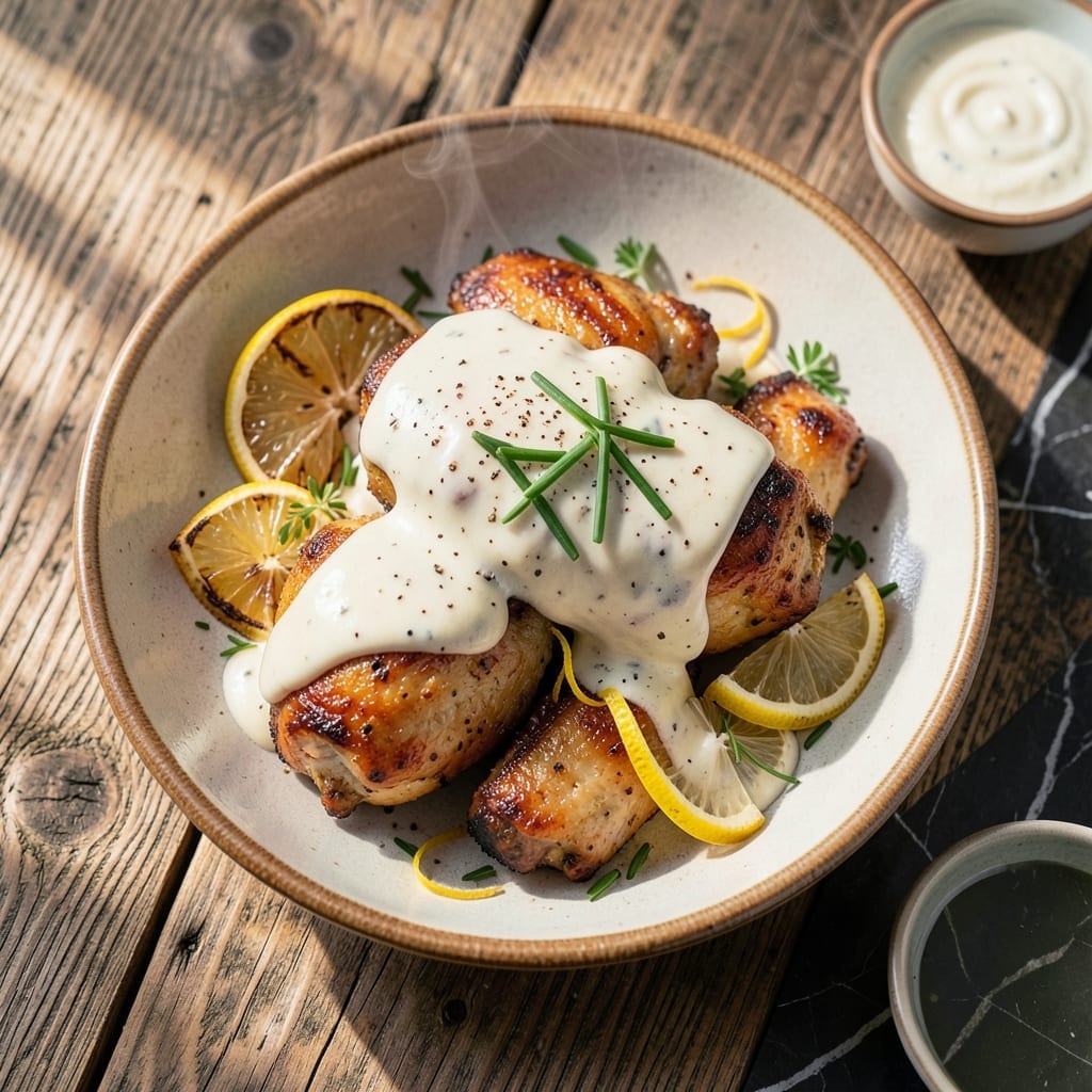 Chicken With White Barbecue Sauce Recipe: Alabama-Style Tangy Creaminess