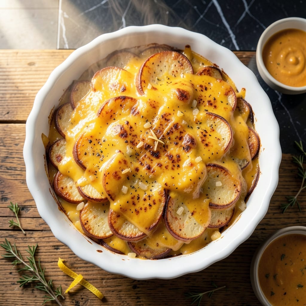 Stouffer's Cheddar Potato Bake Copycat Recipe: Loaded Cheesy Layers in One Pan