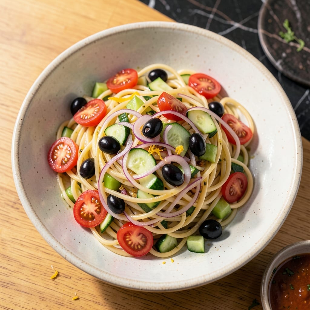 Linguine Salad Recipe Salad Supreme: Mediterranean-Inspired Freshness