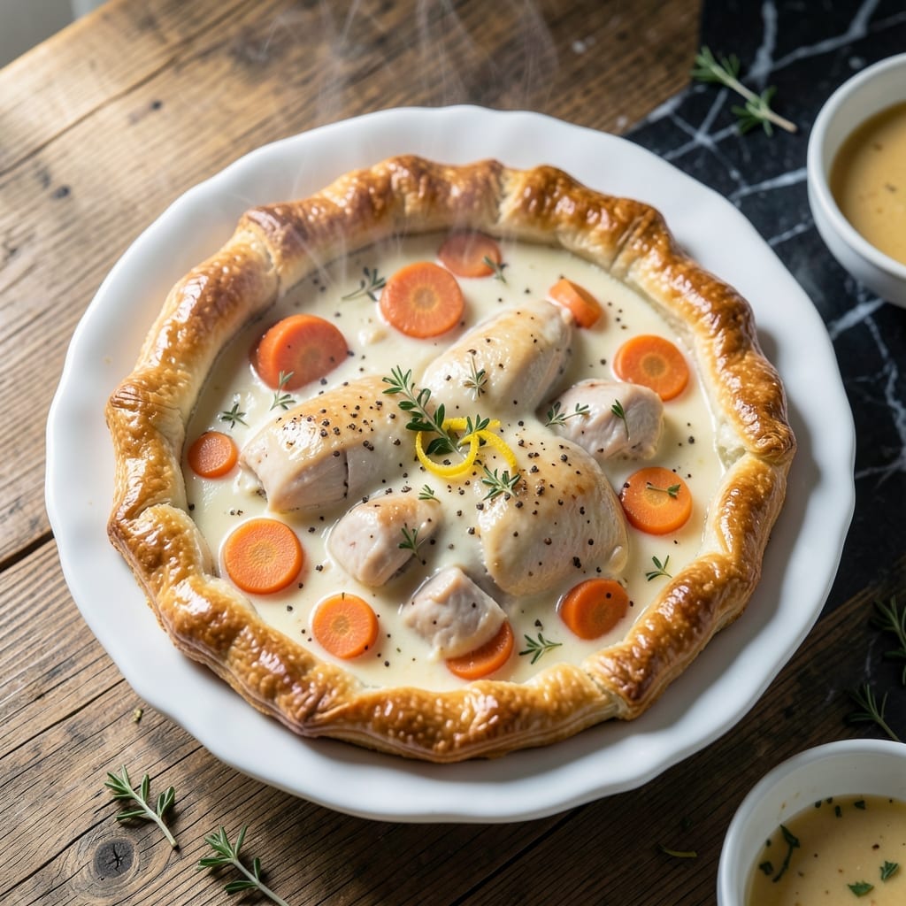 Old Fashioned Chicken Pot Pie Recipe With Heavy Cream: Buttery Crust and Velvety Filling