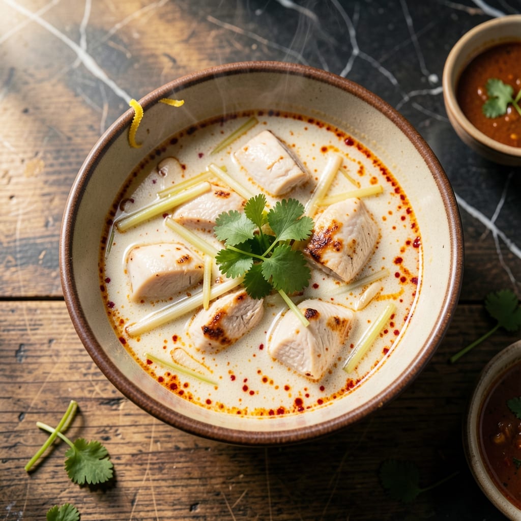 Wicked Thai Chicken Soup Recipe: Spicy Coconut Broth With Lemongrass Depth