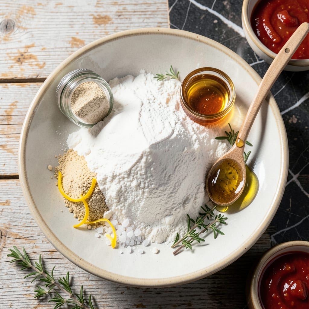 Homemade Bread Recipe Ingredients: Flour Water Yeast and Salt Simplified