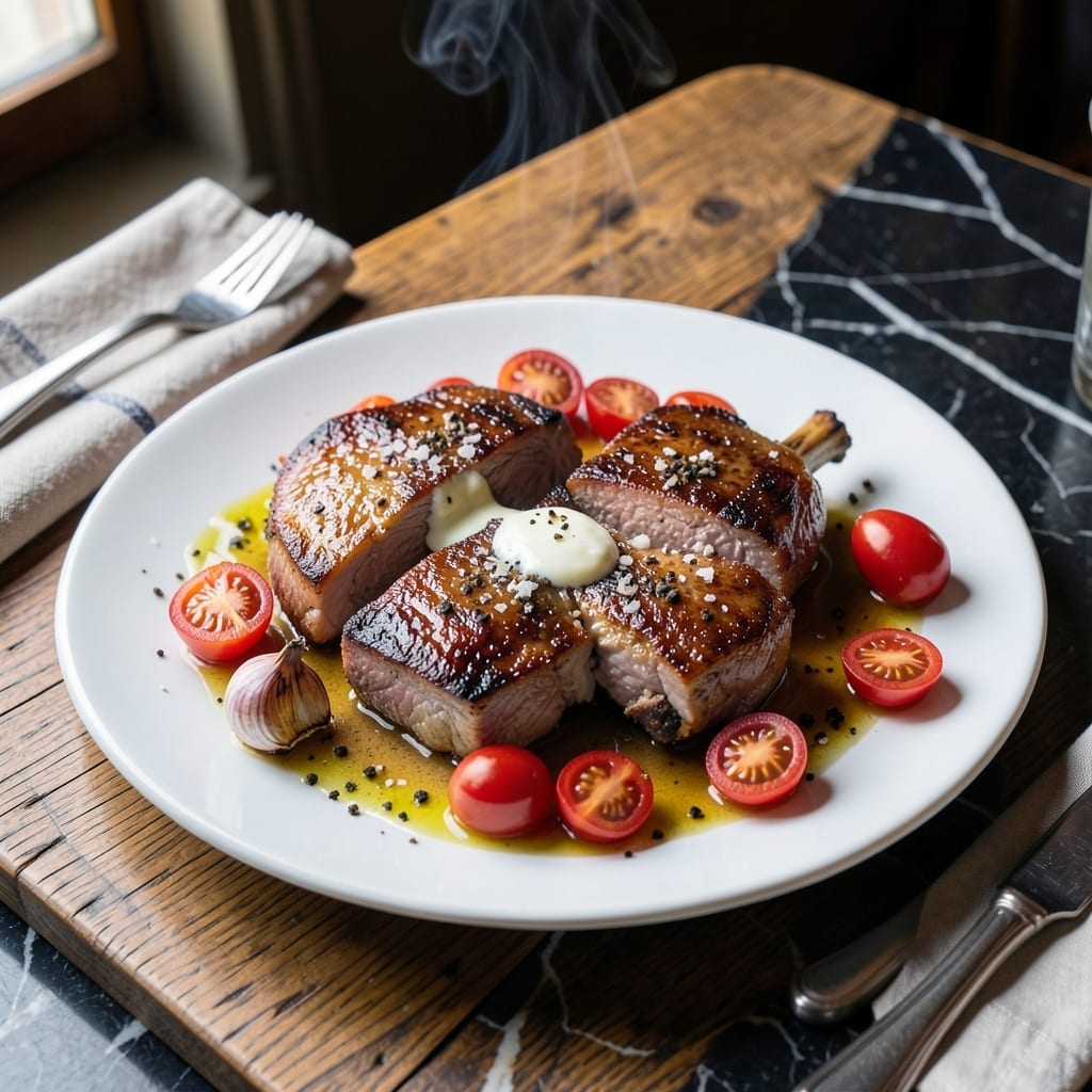 French Bone-In Pork Chop Recipe: Pan-Seared Crispy Exterior with Juicy Centers