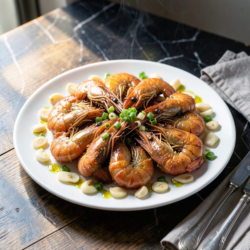 Fried Prawns Recipe Chinese: Wok-Tossed Crispy Shellfish With Garlic and Ginger Fried Prawns Recipe Chinese: Wok-Tossed Crispy Shellfish With Garlic and Ginger