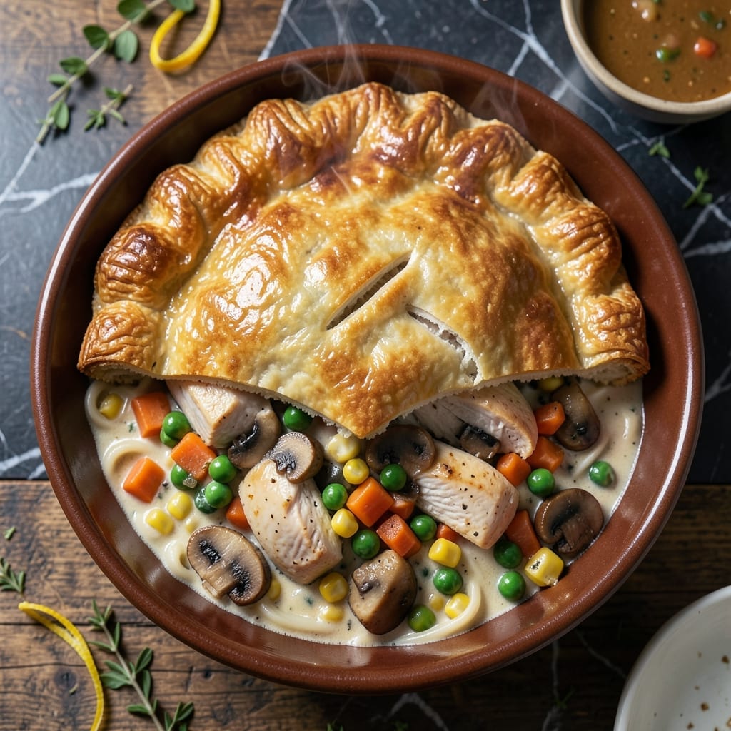Pot Pie Recipe With Cream Of Mushroom Soup: Flaky Crust With Savory Cream Filling