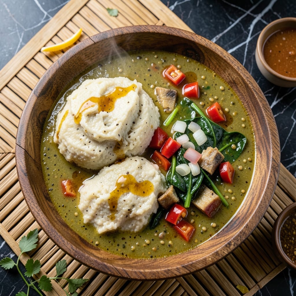 Recipe For Fufu And Egusi Soup: West African Swallow With Nutty Melon Seeds