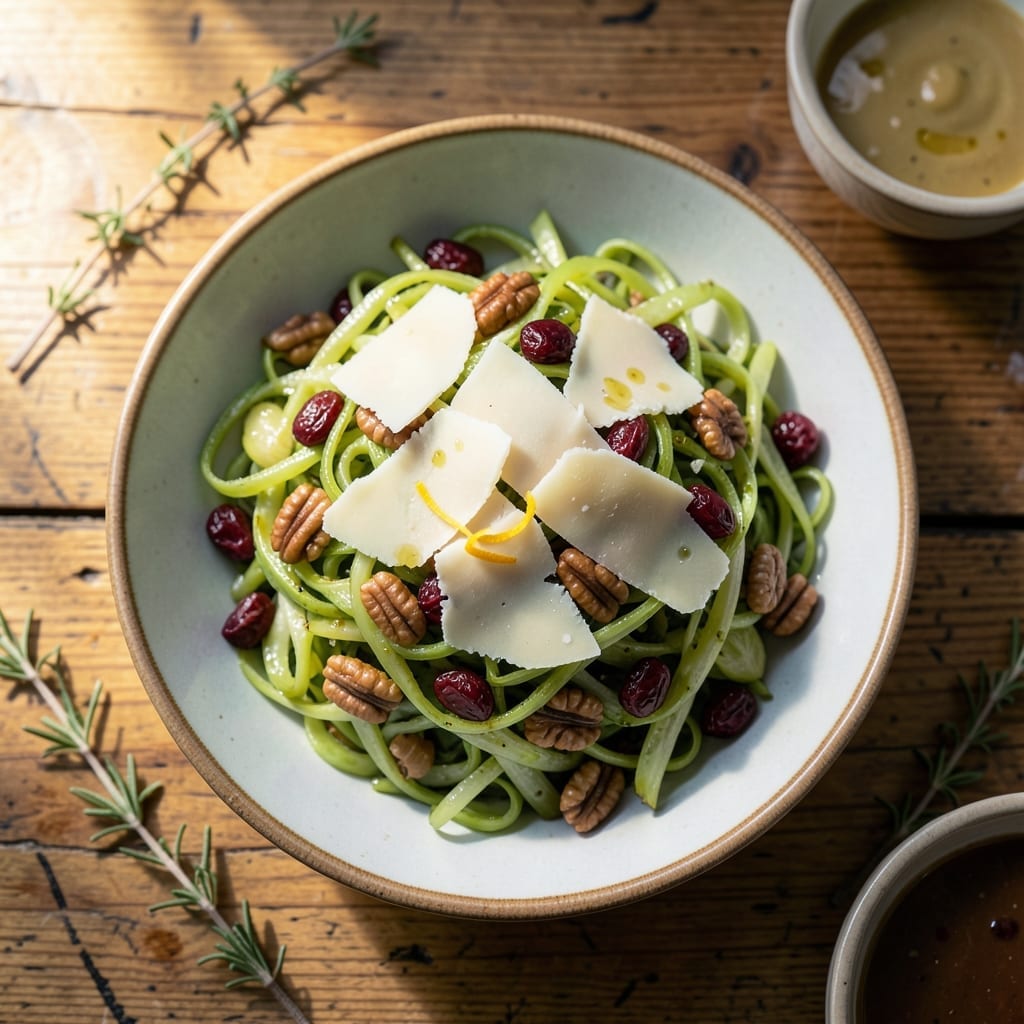 Emmy Squared Brussel Sprout Salad Recipe: Shaved and Crunchy with Zesty Dressing