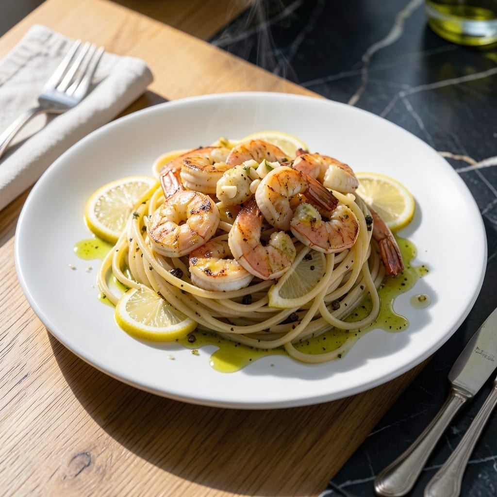 Recipe For Frozen Shrimp And Pasta: Lemon Garlic Elegance in 20 Minutes