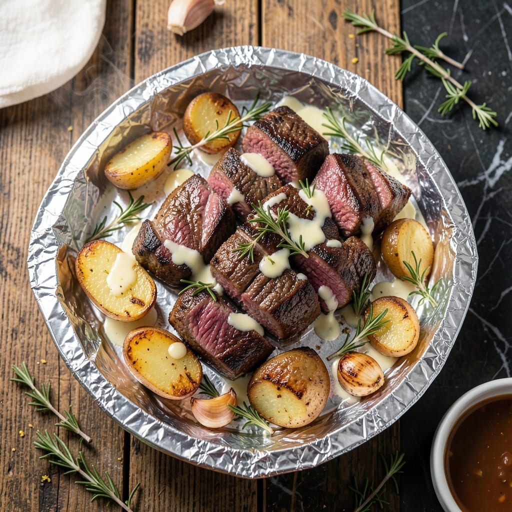 Garlic Steak and Potato Foil Packs Recipe Oven: Juicy Meat and Tender Spuds in One Packet