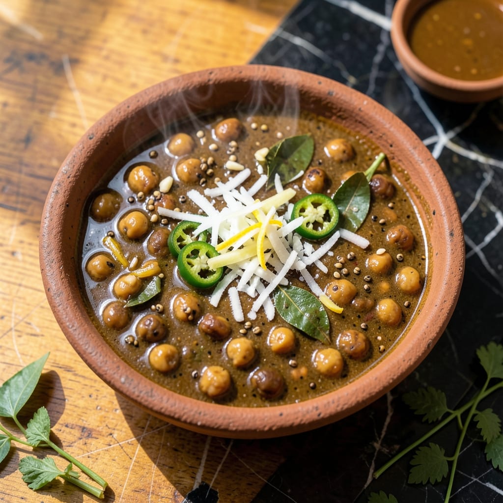 Kadala Curry Recipe Kerala Style: Black Chickpeas in Coconut Spice Blend