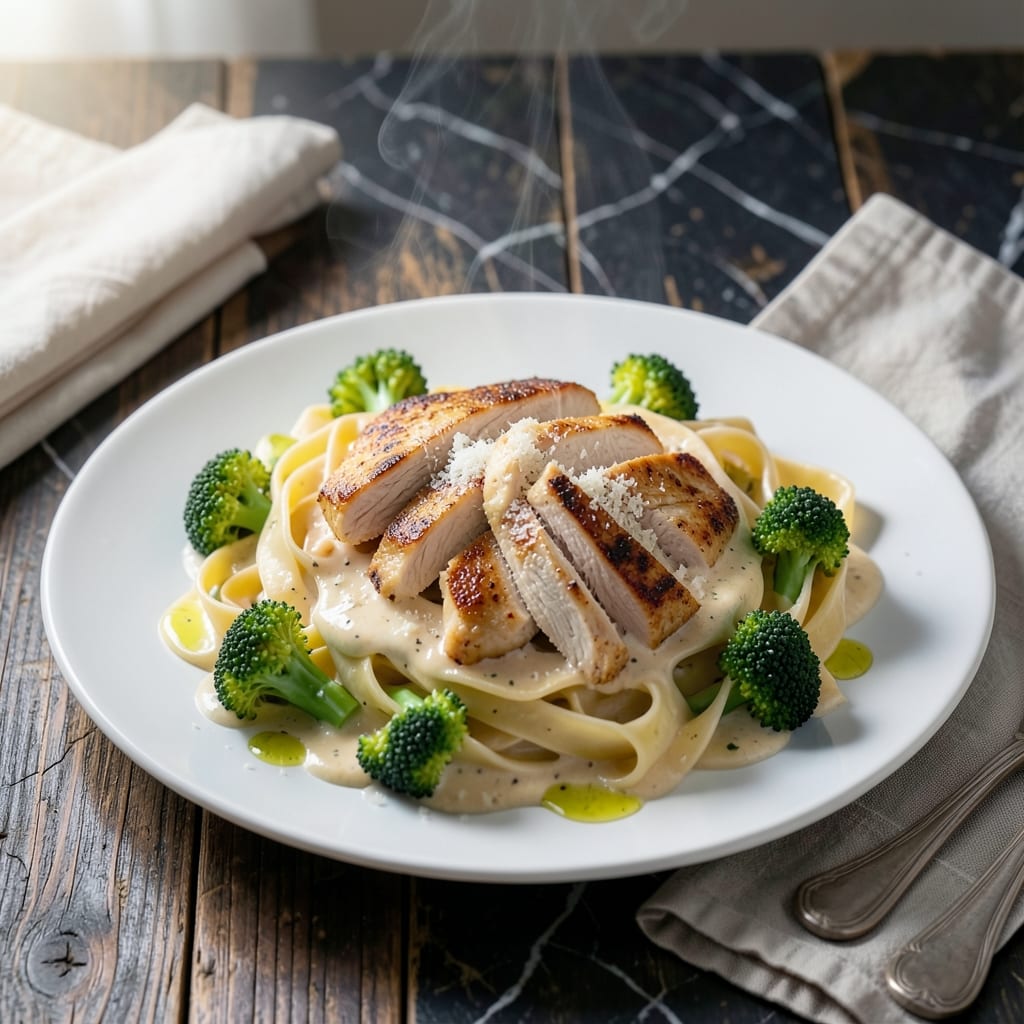Recipe for Chicken Alfredo Pasta With Broccoli: One-Pot Creamy Indulgence