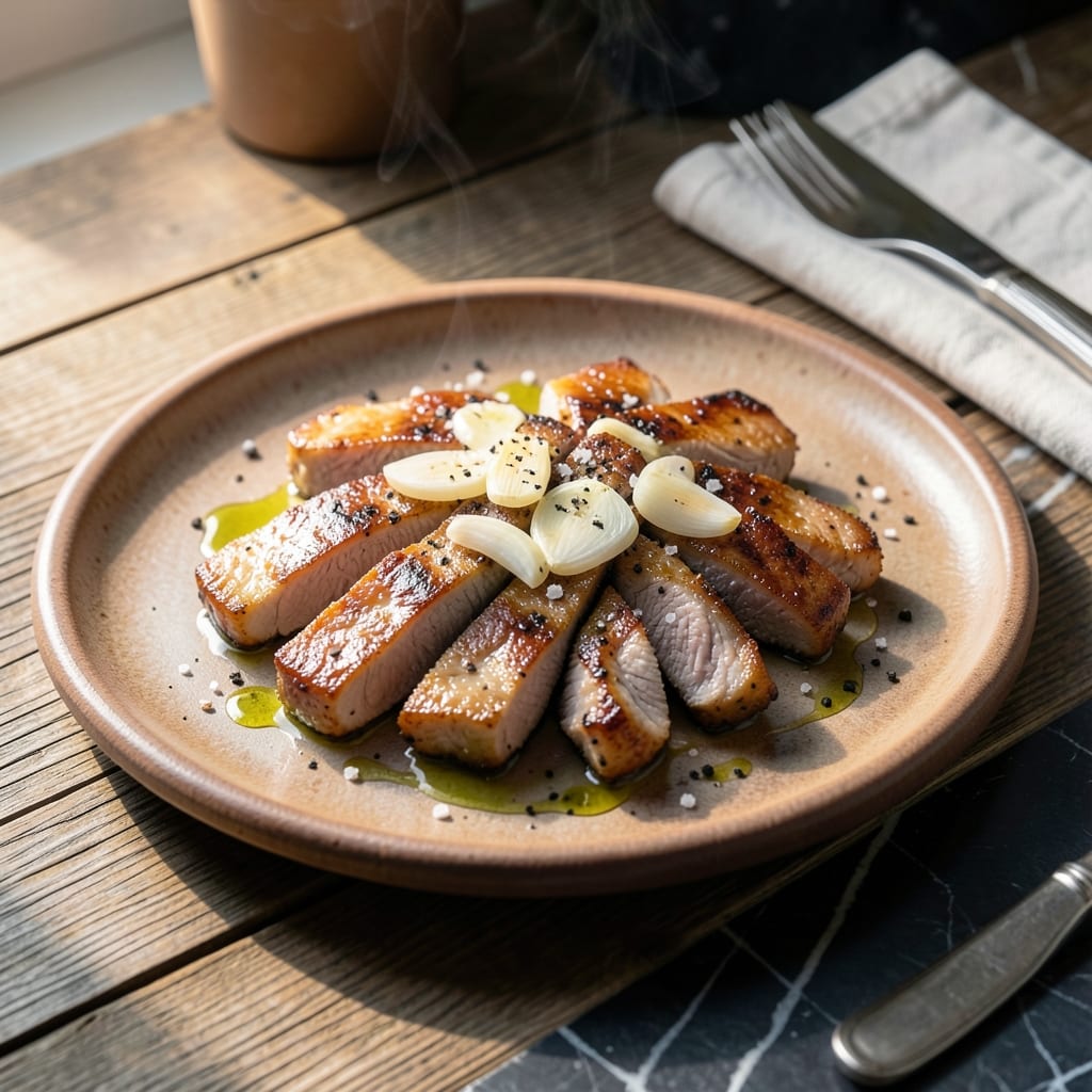 Recipe For Pork Strips: Quick Pan-Seared Bites With Garlic Butter