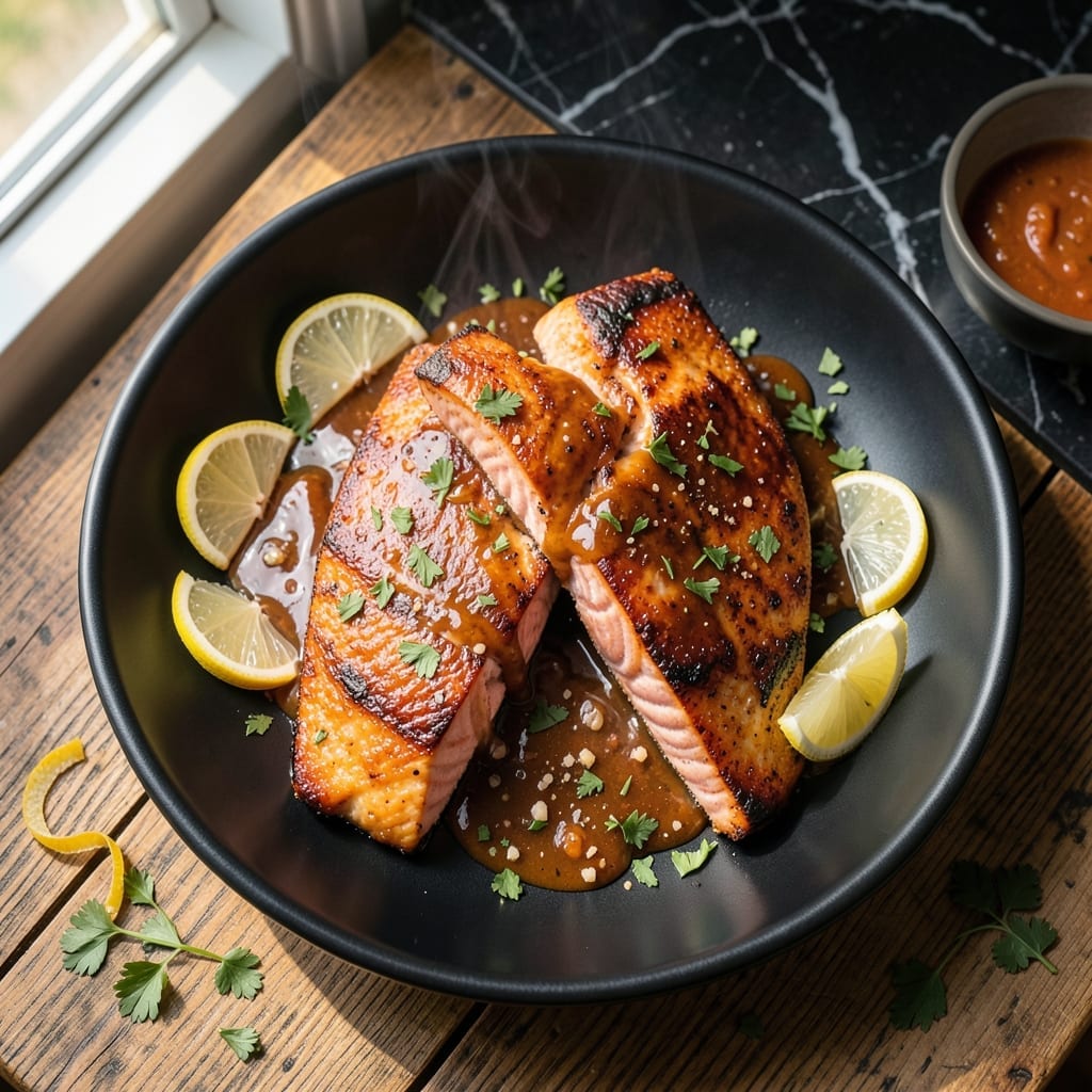 Oven Baked BBQ Salmon Recipe: Smoky Glaze With Flaky Texture