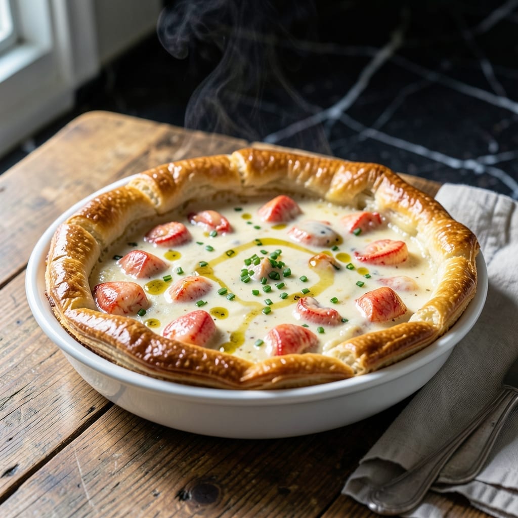 Hilltop Steakhouse Lobster Pie Recipe: New England Creaminess Under Golden Breadcrumbs