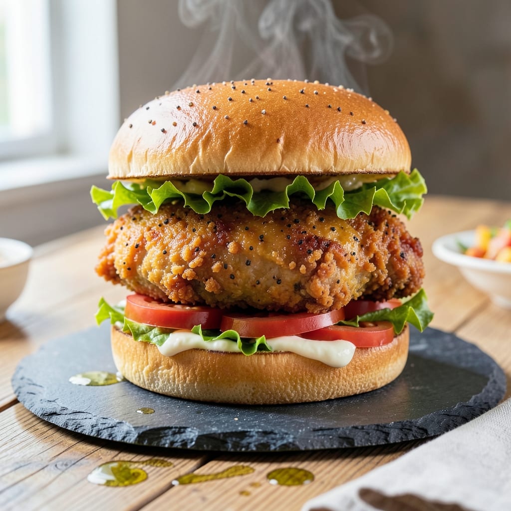 Fried Chicken Thigh Sandwich Recipe Without Buttermilk: Crunchy Coating With Pantry Staples