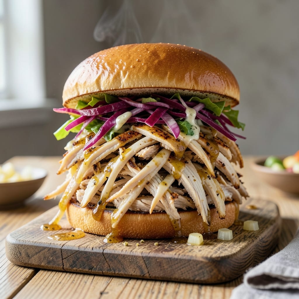 Shredded Chicken Sandwich Recipe Slow Cooker: Effortless Pull-Apart Tenderness