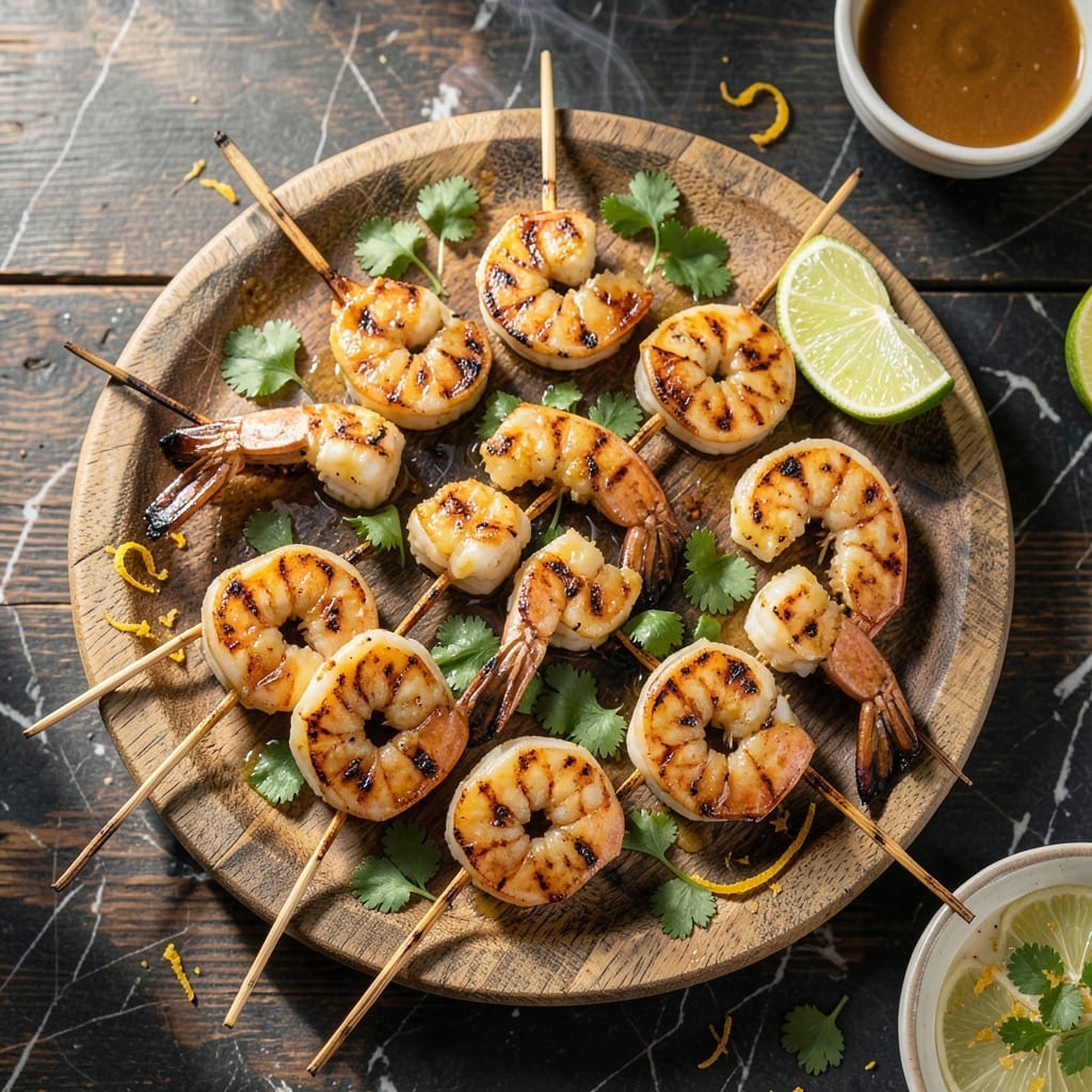 Grilled Shrimp on a Stick Recipe: Smoky Char with Garlic-Lime Zing