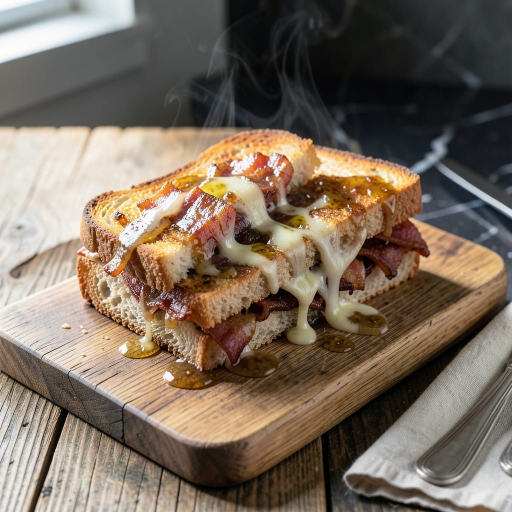 Bacon Jam Grilled Cheese Recipe: Smoky Sweetness Between Toasted Layers