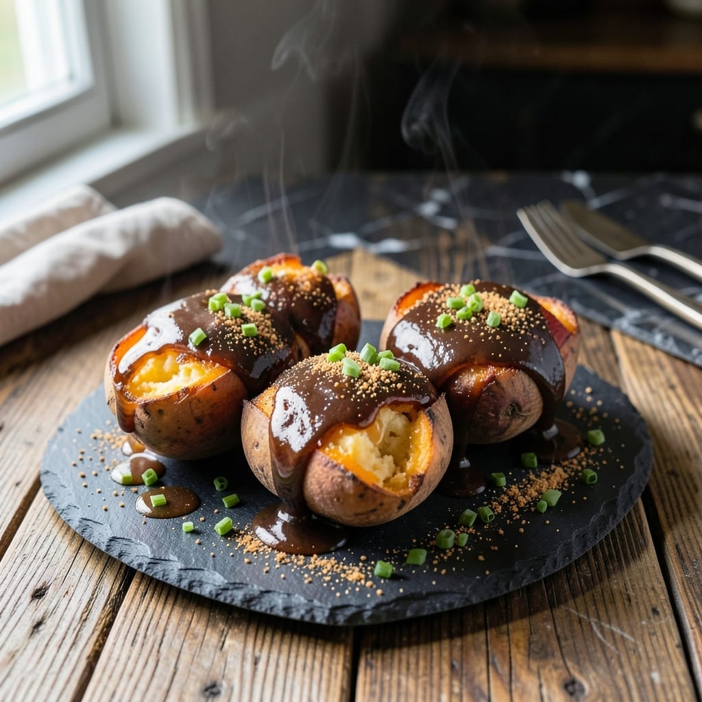 Pappas BBQ Sweet Potatoes Recipe: Smoky Molasses Glaze Over Creamy Slices
