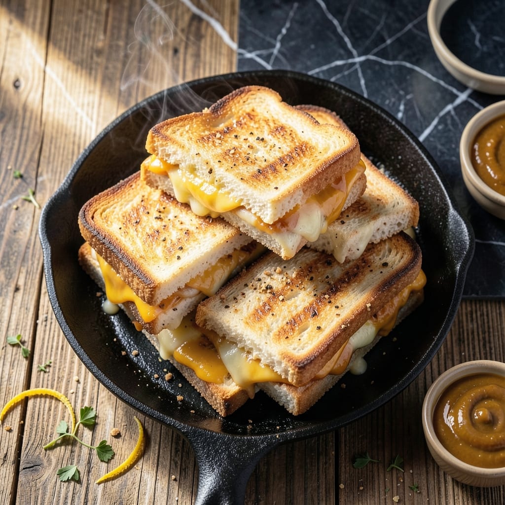 Double Grilled Cheese Recipe: Crispy Exterior With Melted Layers