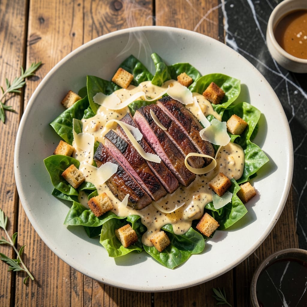 Grilled Steak Caesar Salad Recipe: Wood-Grilled Protein Meets Classic Crunch