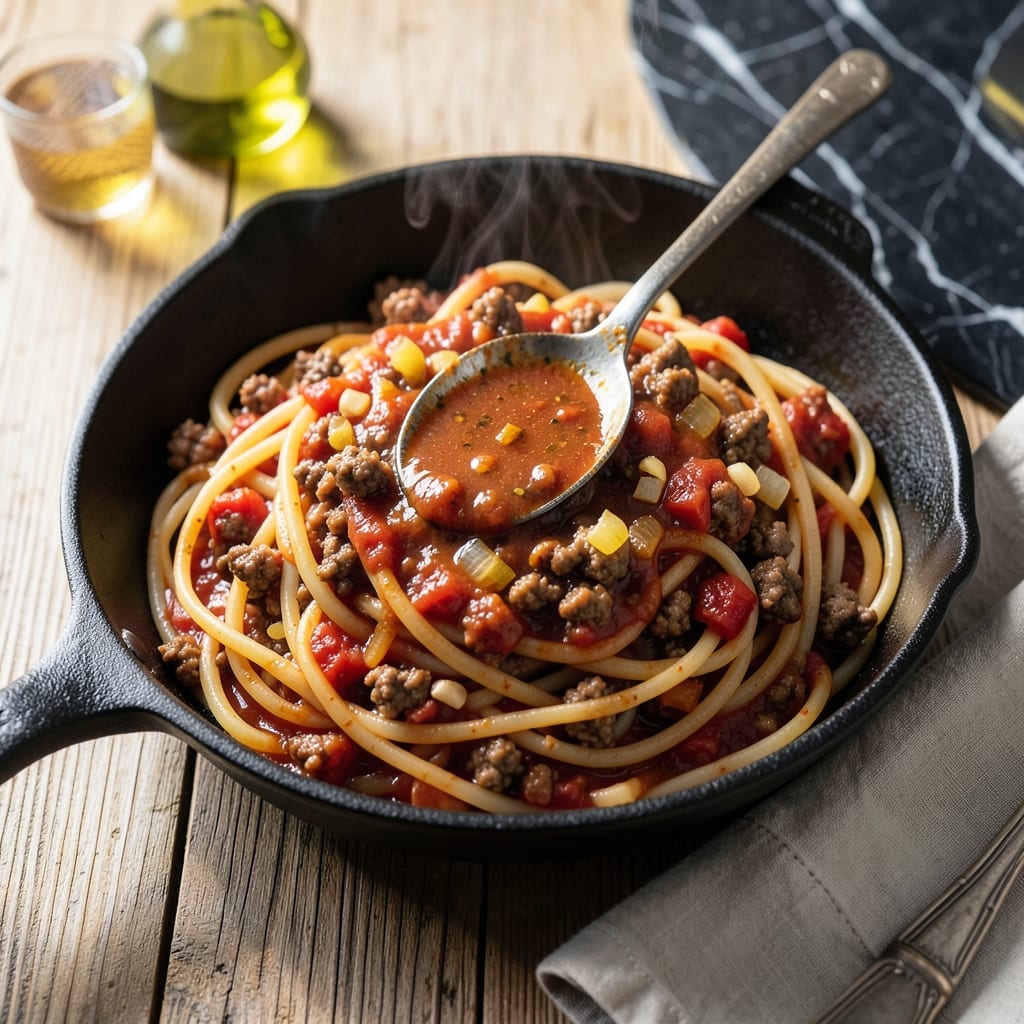 Rotel Spaghetti Recipe With Ground Beef: Tex-Mex Pasta in One Pot